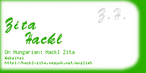 zita hackl business card